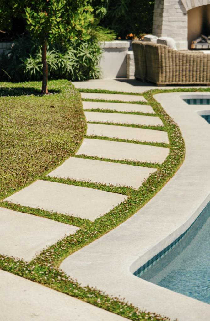 Concrete walkway installation with proper grading Palos Verdes