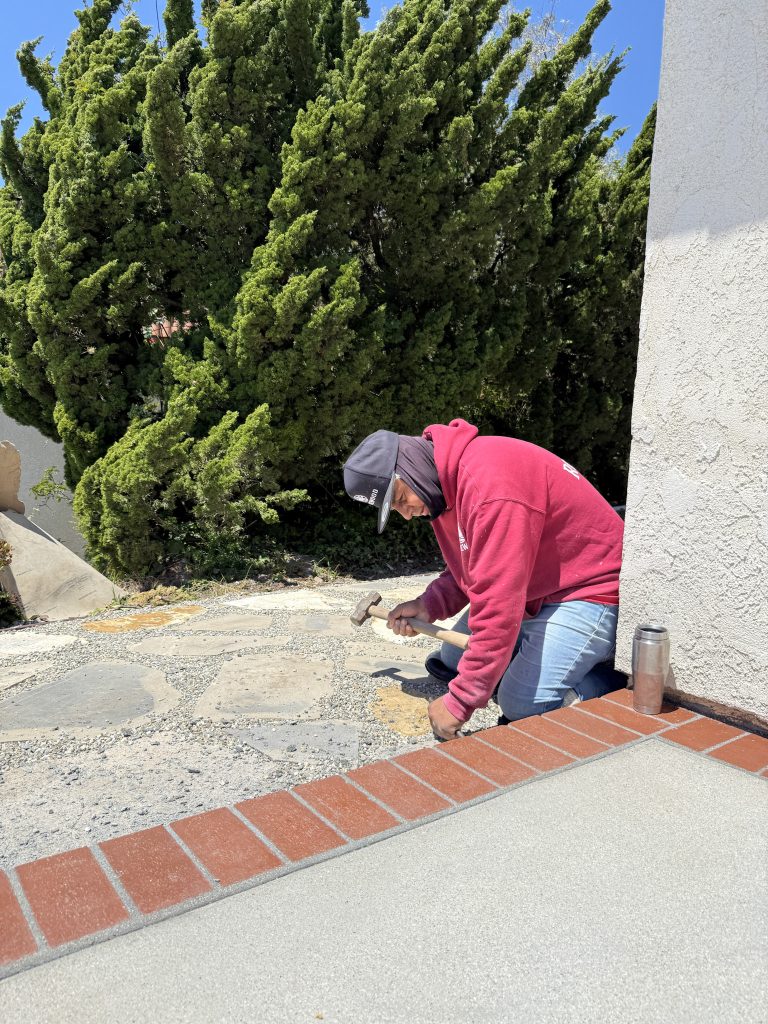 Concrete work Palos Verdes custom driveway build