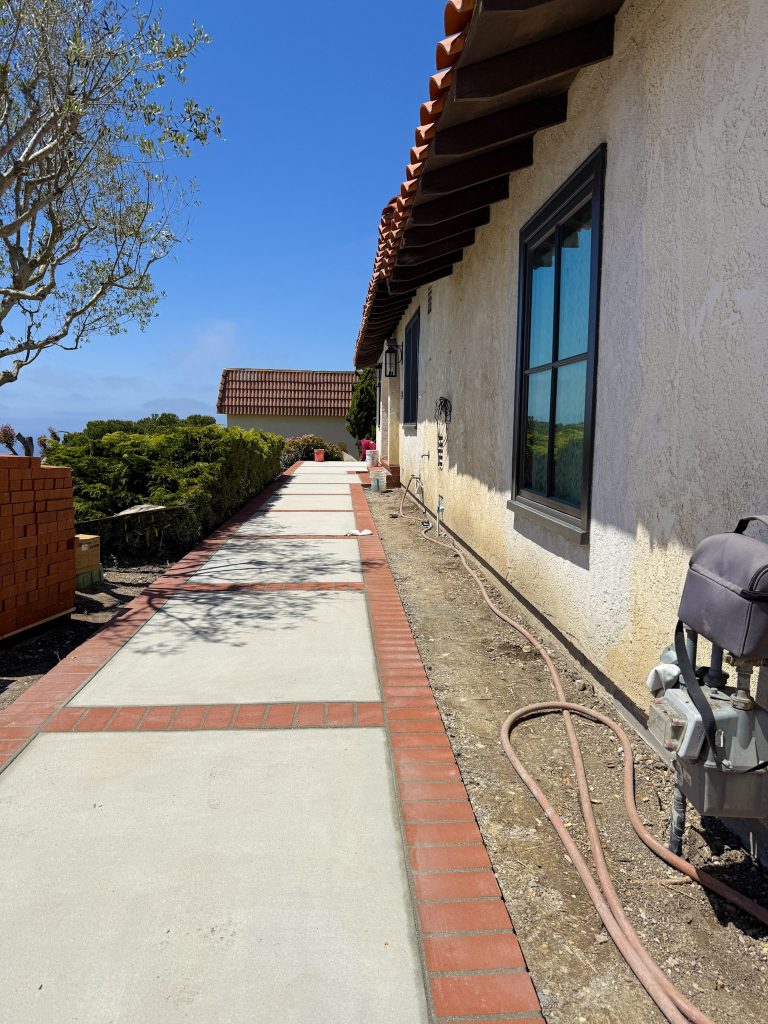 Concrete work Palos Verdes custom driveway build