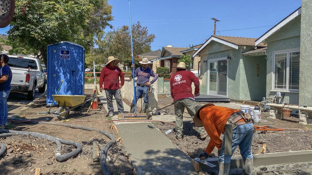 concrete contractor in palos verdes, rosewood landscape inc. 