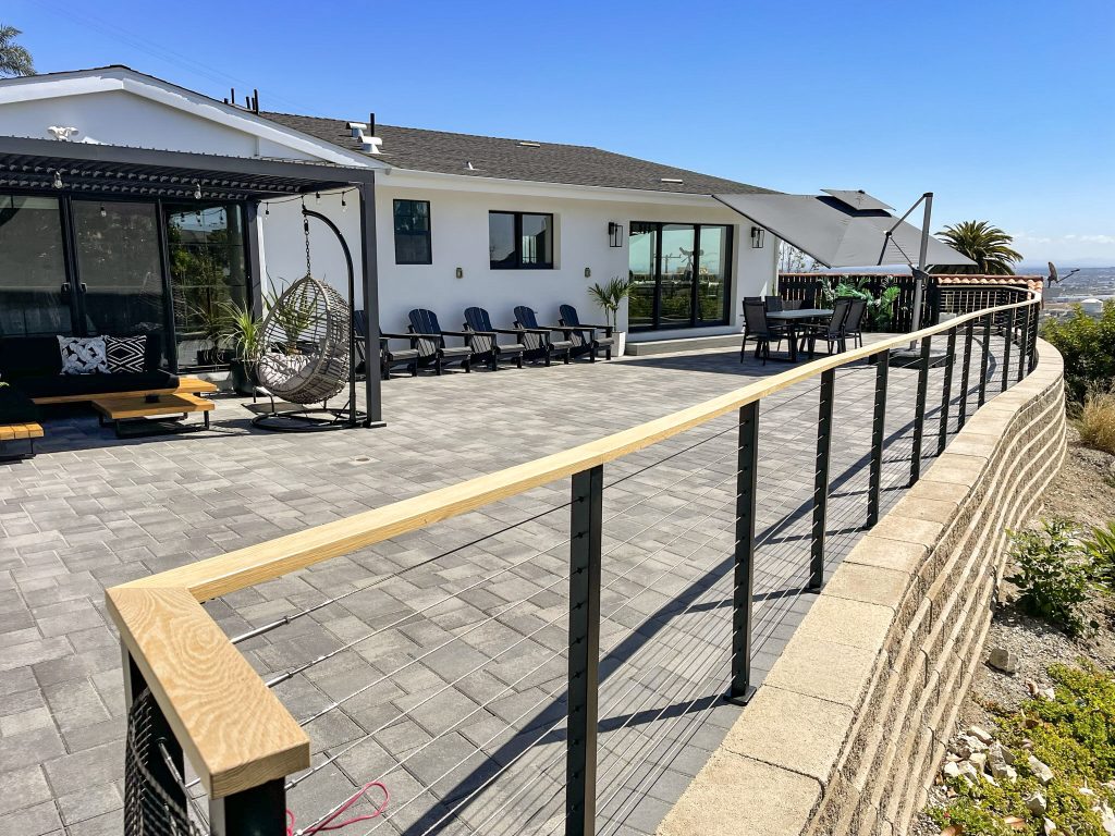 backyard paver install palos verdes built by rosewood landscape inc