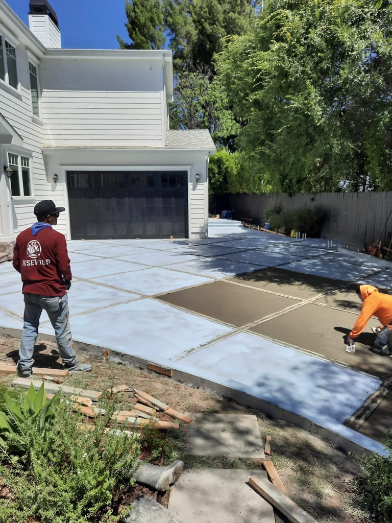cement driveway built by rosewood in palos verdes ca 