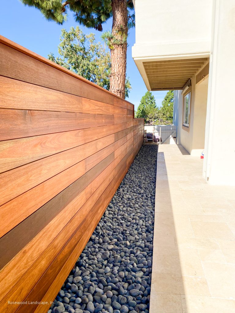 wood fence custom built by rosewood in palos verdes 
